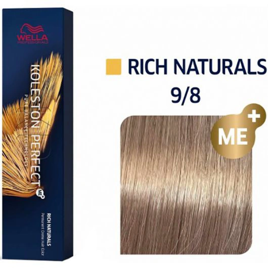 Wella Koleston Perfect Me+ Hajfesték - 9/8 - 60ml - Gyöngyház Nagyon Világosszőke képe 1
